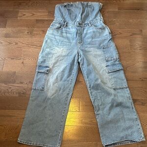 Blue Denim Cargo Pants